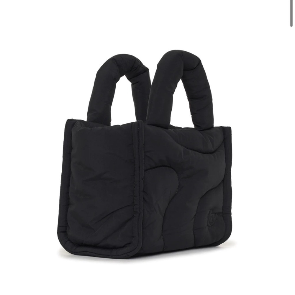 Thirty Years The Mini Drift Tote Black Puffy Puffer Crossbody Purse Bag